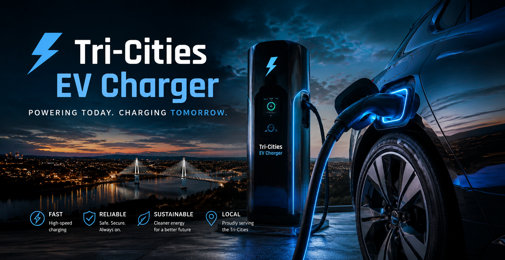 Tri-Cities EV Charger โ Powering Today. Charging Tomorrow.